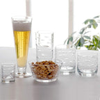 Rolf Glass School of Fish Highball Glass | Set of 2 15oz Cooler Glasses | Lead-Free Engraved Glass with Heavy Base | Proudly Made in the USA