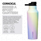 Corkcicle Sport Canteen Insulated Tumbler, Rainbow Unicorn, 20 oz – Reusable Water Bottle Keeps Beverages Cold for 25 Hours & Hot 12 Hours – Cupholder Friendly Tumbler with Screw-On Cap