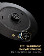 Cocinare FLOW B9 Gooseneck Electric Kettle, Precise Temperature Control for Pour-Over Coffee & Tea Brewing, Stainless Steel Interior, Rapid Heating for Boiling Water 1500W/0.9L (Delacroix Green)