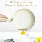 11 PCS Pots and Pans Set, Cookware set with removable Handles, Dishwasher and oven Safe, Detachable Cooking Set, Induction and Gas Stove kitch set, White