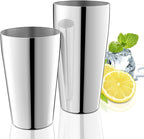 Mixology Bartender Kit, 2-Piece Stainless Steel Cocktail Shaker Set, Bar Set with 20oz & 26oz Mixed Drink Shaker, Cocktail Tin