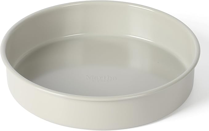 Martha Stewart Gallen 8 Inch Round Nonstick Carbon Steel Cake/Bake Pan - Cool Grey