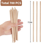 700 Pcs Natural Wooden Coffee Stirrers, 7.5" Disposable Stir Sticks, Ideal for Coffee Bars and Parties, Smooth Splinter-Free Birch wood Stirrer for Tea and Beverages (7.5")
