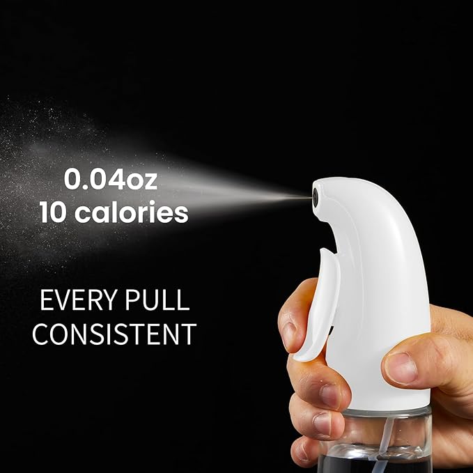 Oil Sprayer for Cooking, Olive Oil Sprayer Mister, Olive Oil Spray Bottle for Cooking, Salads, BBQs and More (White)