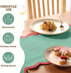 Folkulture Table Runner | Table Runners 108 inches Long | Scallop Table Runner for Farmhouse Decor or Boho Decor | Green Table Runners for Dining Room Table Decor | Table Decorations for Party