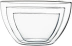 Simax Glass Serving Bowl Set: Borosilicate Glass Oven Safe Bowls - Clear Glass Bowls For Kitchen - Blown Glass Nesting Bowls - Kitchen Mixing Bowls -Glass Salad Bowls Set of 3 (3.2 C, 6.4 C,10.8 Cup)