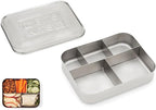 Stainless Steel Bento Box Lunch and Snack Container for Kids and Adults, 5 Sections
