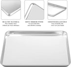Baking Sheet with Cooling Rack Set [2 Sheets + 2 Racks], Deedro Stainless Steel Cookie Half Sheets Baking Pan Oven Tray with Rack, 16 x 12 x 1 Inch, Heavy Duty, Non-toxic, Dishwasher Safe