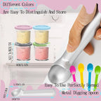 4 Pack Containers Replacement for Ninja,Creami Pints and Lids 16oz Compatible with Ninja NC299AMZ NC300 Series Deluxe Ice Cream Makers Cups Dishwasher Safe (16OZ)