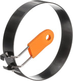 HARFINGTON 2Pcs Egg Rings 4" Stainless Steel Nonstick Pancake Cooking Ring with Silicone Handle for Griddle Frying Eggs Sandwich Omelets Breakfast