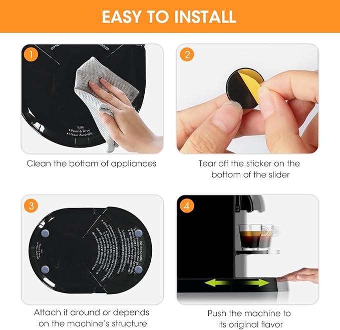 Aieve Appliance Sliders, 8 Pcs Small Appliance Slider for Countertop, Self Adhesive Home Finds Caster Wheels Rollers, Kitchen Must Have Gadgets for Stand Mixers, Coffee Makers, Air Fryers