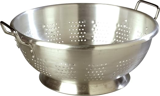 Carlisle FoodService Products 60280 Dura-Ware Standard Weight Commercial Colander, 16 Quart, Silver