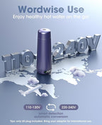 Travel Kettle, Dual Voltage Portable Electric Kettle 110V-220V-240V Smart Small Water Boiler for Tea & Coffee, 316 Stainless Steel, 6 Temperature Control and LCD Display, for Global Use (370ML)