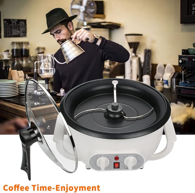 Upgrade Coffee Roaster Machine for Home Use, 110V Household Electric Coffee Bean Roaster with Timer 1200W Roasting Machine Peanut Bean Home Coffee Roaster