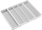 madesmart Expandable Utensil Tray-White | Classic Collection | 5-Compartments | Kitchen Organizer | Soft-Grip Lining and Non-Slip Rubber Feet | Easy to Clean | BPA-Free