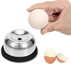 Stainless Steel Egg Piercer, Anti-Burst Egg Poker with Sturdy Base and Retractable Pin, Anti-rust Needle Eggs Piercer for Hard Boiled or Raw Eggs, Hole Seperater Bakery Kitchen Tools, Black