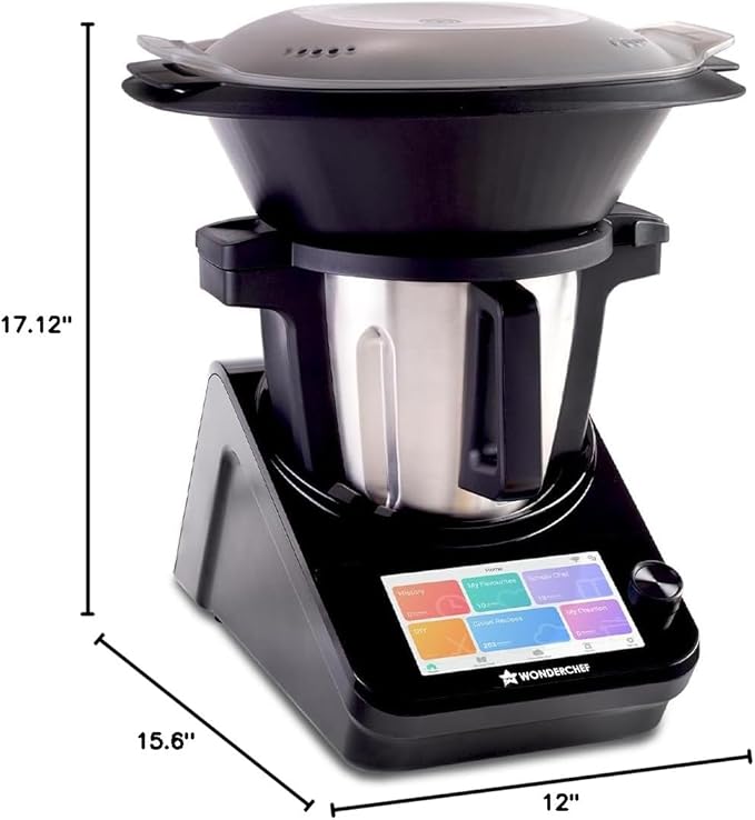 Wonderchef Chef Magic | All-in-One Kitchen Robot for Indian & International Cuisine | Automatic Chopping, Sautéing, Stirring, Kneading... | Mobile App | Recipes by Chef Sanjeev Kapoor | 2 Yr Warranty