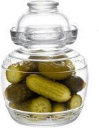 Glass Jar with Lid Pickle Jar, 1.5L Wide Mouth Fermentation Jar Crock for Pickles Kimchi, Sauerkraut, Kombuch Vegetables Paocai Jar Pot, Thickning