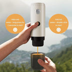 Portable Espresso Machine, Travel Coffee Maker for Camping, Car Coffee Maker Self-Heating with USB-C, 2 in 1 With Ground Coffee & NS Capsule for RV, Hiking, Office,Christmas Gifts for Men(White)