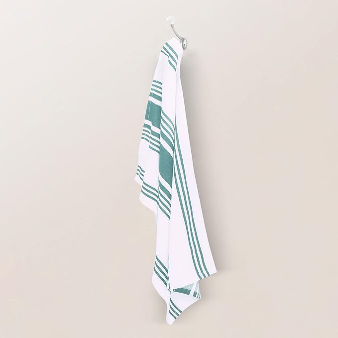 Urban Villa Easter Kitchen Towels 100% Cotton Pack of 6, Highly Absorbent Quick Drying Super Soft Premium Dish Towels for Kitchen with Hanging Loop Hand & Tea Towels - 20x30 Inch, (Aqua & White)