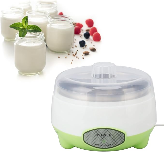 Compact Yogurt Maker Machine Stainless Steel Container for Homemade DIY Yogurt Green Stainless Steel Yogurt Maker Machine DIY Yogurt Maker Machine Compact Yogurt Maker Machine