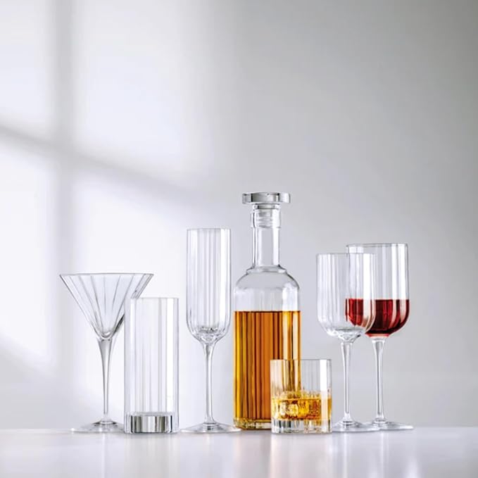 Luigi Bormioli Bach 11.25 oz Double Old Fashioned Glasses - Set of 4 Durable Lead-Free SON.hyx Crystal Drinkware, Titanium Reinforced, Made in Italy, Dishwasher Safe Bar Glassware