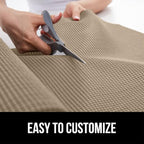 GORILLA GRIP powerGRIP Drawer Shelf and Cabinet Liner, Thick Strong Hold, Non-Adhesive Liners Protect Kitchen Cabinets and Cupboard, Bathroom Drawers, Easy Install, Breathable Mat, 24" x30', Beige