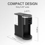Kndko Single Serve Coffee Maker for Capsule and Ground Coffee, 6 to 14oz Brew Sizes, 40oz Removable Reservoir, Fast Brew, Compact Design, Travel Mug Friendly, Black
