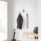 Coat Hooks | Wall Mount Coat Hangers | Black Metal Hooks for Wall with 20 Screws (10Pack)