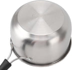 Butter Warmer, 7.1 x 4.3 in Stainless Steel Mini Milk Coffee Warmer with Lid Single, Milk Pot Small Baby Food Warmer for Gas Induction Cooker