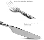 Silverware Set Stainless Steel Flatware Set Cutlery Set Vintage with Twisted Handle Mirror Finished 20 Pieces Service for 4