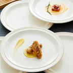 10.5-inch Porcelain Dinner Plate Set of 6 - Microwave, Oven and Dishwasher Safe, Scratch Resistant. (Cozy Gray)