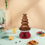 5 Tiers Commercial Chocolate Fountain 230W Hot Chocolate Fondue Tower 7 Lbs Stainless Steel Melting Machine Fondue Fountain for Cheese Party Wedding