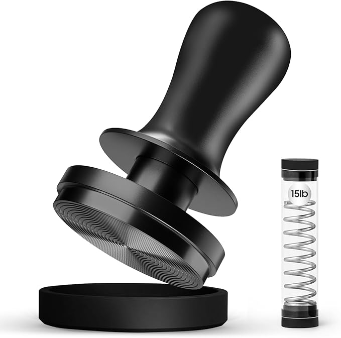 MHW-3BOMBER 53.3mm Espresso Coffee Tamper for Breville, 30lbs Constant Pressure Espresso Hand Tamper with Sound Feedback, Extra 15lbs Spring Loaded, Fit 54mm Portafilter, Astra Tamper, T7017-OS