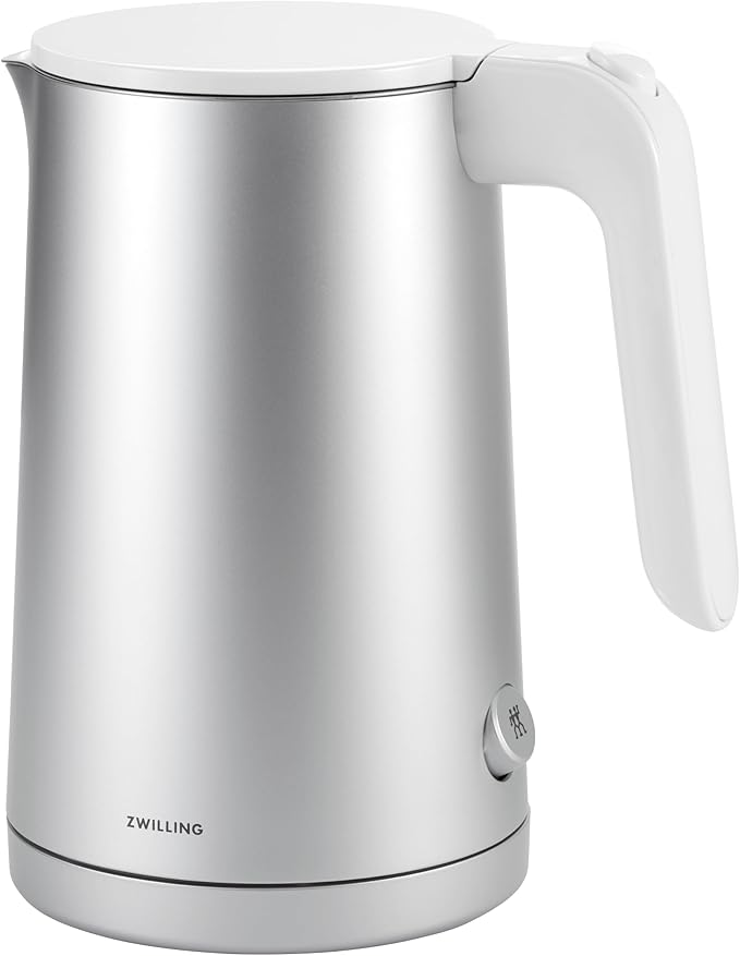 ZWILLING Enfinigy Cool Touch 1-Liter Electric Kettle, Cordless Tea Kettle & Hot Water - Silver