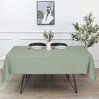 sancua Rectangle Tablecloth - 60 x 102 Inch - Stain and Wrinkle Resistant Washable Polyester Table Cloth, Decorative Fabric Table Cover for Dining Tables, Buffet Parties and Camping, Sage Green
