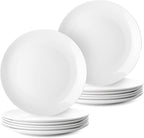 BTaT- White Dinner Plates, 10.5 inch, Set of 12, White Plates, White Dinner Plates Bulk, White Plate Set, Plates, Dinner Plates, Plates Set, Restaurant Dishes, White Porcelain Dinner Plates
