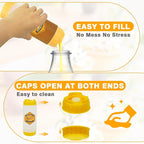 Honey jar 18 oz honey dispenser no drip for double ended squeeze syrup dispenser for home kitchen - 2 pack