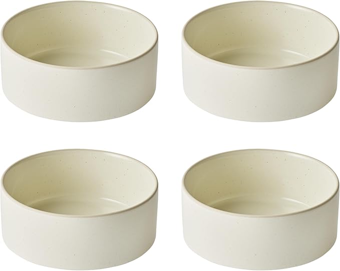Odense Cereal & Soup Bowls (Set of 4) - Ceramic Bowls for Kitchen- For Cereal, Soup, Salad, Porridge - Modern & Minimal, Wide Round & Stackable - Microwave & Dishwasher Safe (Vanilla Cream)