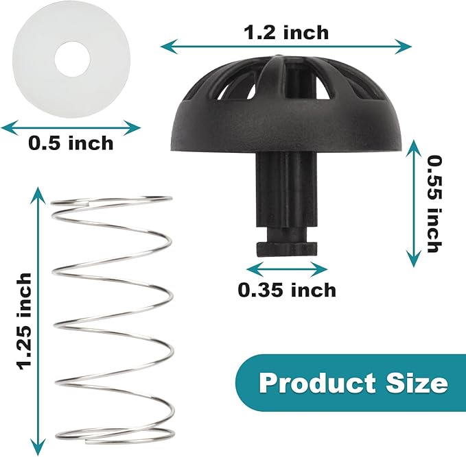 2 Pack Coffees Machine Brew Basket Bottom Spring Loaded Stopper Kits Replacement for Mr. Coffee Coffee Machine Accessory 185774-000-000 185774 000 000 112435-000-000 Hamilton 990117900 990237500