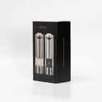 USB-C Electric Salt and Pepper Grinder Set (pack of 2) - Stainless Steel Salt & Pepper Mills with LED Light - Complimentary Mill Rest- One Handed Operation Adjustable Ceramic Grinders
