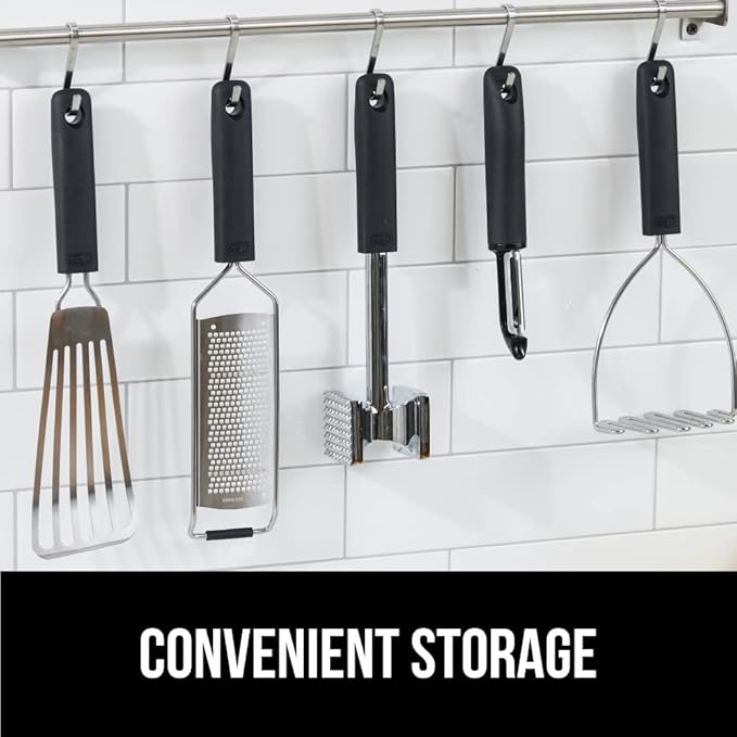 GORILLA GRIP Patented BPA-Free Sharp Stainless Steel Swivel Vegetable Peeler, Comfortable Handle Potato Peelers, Smooth Peeling, Peel Carrots Apple, Includes Blade Cover, Kitchen Tool, Black