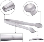 Mini Tongs 5-3/4 Inch Stainless Steel Small Serving Tongs, Tiny Kitchen Tong for Appetizers, Tea Party, Coffee Bar, Desserts, Set of 4