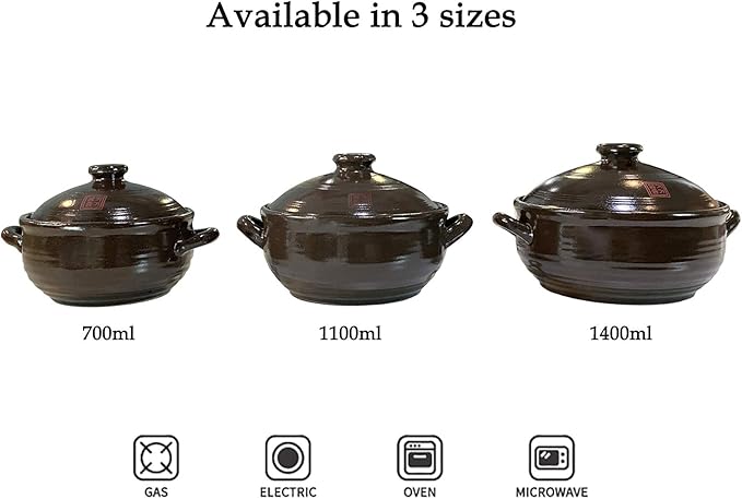 Korean Earthenware Clay Hot Pot (1100ml)