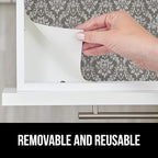 GORILLA GRIP DripGuard Drawer and Shelf Liner for Cabinet, Slip Resistant Non Adhesive Protection for Kitchen, BPA Free Smooth Surface Plastic Liners for Cabinets, Drawers, 12x240 Inch, Beige Cream