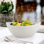 65oz Large Salad Bowls Ivory - Wheat Straw Salad bowls Set of 4 - Unbreakable Salad Bowls Dishware & Microwave Safe - BPA Free Bowls for kitchen,camping