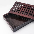 Bamboo Chinese Tea Tray - 13.6 x 8.9 inch Japanese Tea Serving Tray, Gongfu Tea Table Set with Reservoir Type Water Storage Box - Large