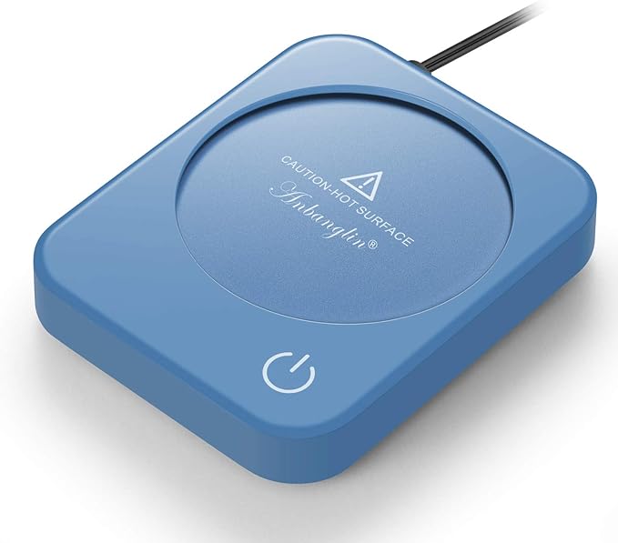 Coffee Mug Warmer, Smart Desk Cup Warmer with 3 Temperature Control & Auto Shut Off, Electric Heating for Candle, Milk, Tea, Beverage (Sky Blue)