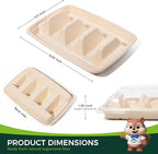 50-Pack 100% Compostable Biodegradable Paper Taco Holders, Eco-Friendly Disposable Paper Taco Tray for Taco Tuesday, Lazy Susan Taco Bar (50-Pack with lids)