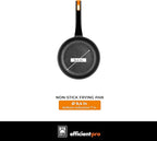 BRA COOKWARE Efficient Pro 3 Frying Pan Set | 8 + 9.5 + 11 inches Cast Aluminum Frypans | Profile Plus Non-Stick | All Heat Sources Compatible | PFOA Free | Heat-Resistant Handle | Non Deformable